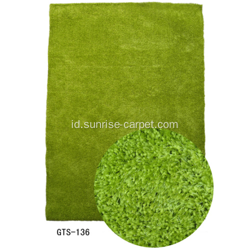 Elastic &amp; Silk Polyester Shaggy Rug